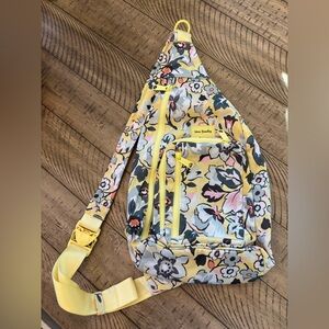 Vera Bradley Yellow Floral Sling Backpack🌼